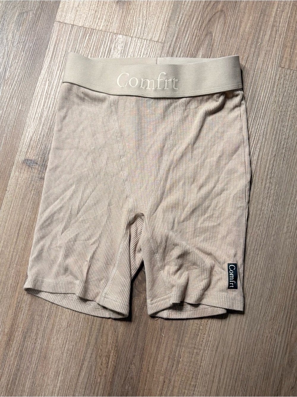 Comfort Cream ribbed shorts, size XS #ribbed